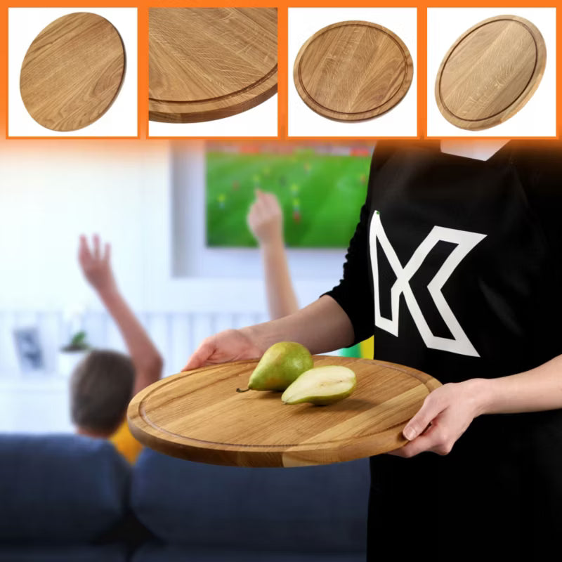 Skærebræt Rund 40 cm Egetræ