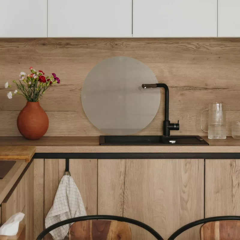 Skærebræt Rund Ø40 cm Hærdet Glas Frostet