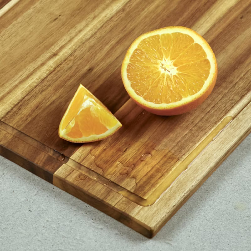 Skærebrætsæt Akacie 40x30 cm med Stander