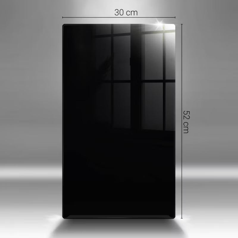 Skærebræt Glas 30x52 cm Sort