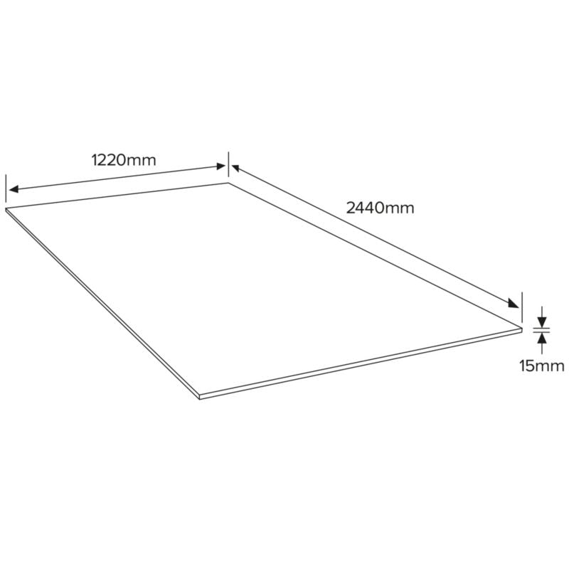 Skruefinér 1250 x 2500 x 15 mm brun