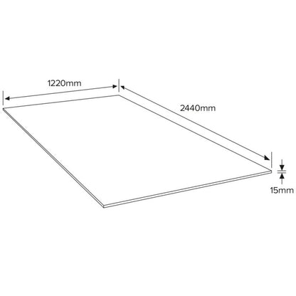 Skruefinér 1250 x 2500 x 15 mm brun