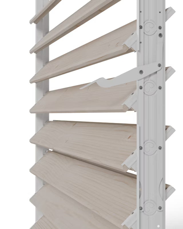 Skoddesystem Stål 109 cm Hvid
