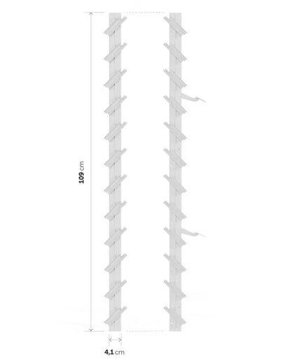 Skoddesystem Stål 109 cm Hvid