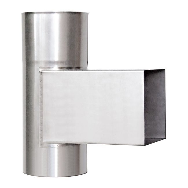 Skorstensrenseled Ø180 mm 0,8 mm 14x14 cm