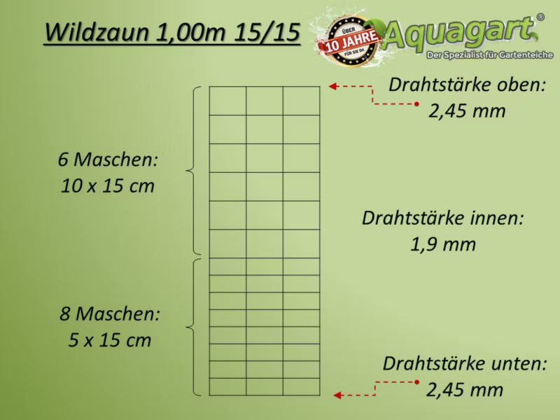 Skovhegn 100/15/15 100 m Varmgalvaniseret Stål