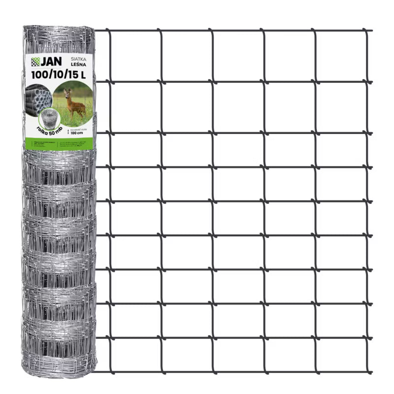Skovhegn 100/10/15 L 100 cm x 50 m Galvaniseret