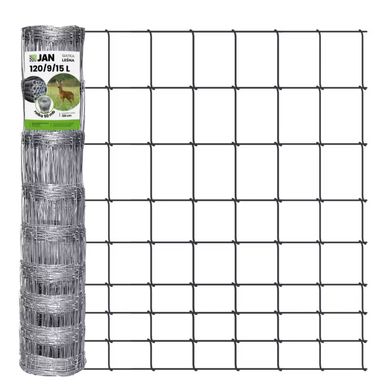 Skovhegn 120 cm 50 m Galvaniseret Stål 120/9/15 L