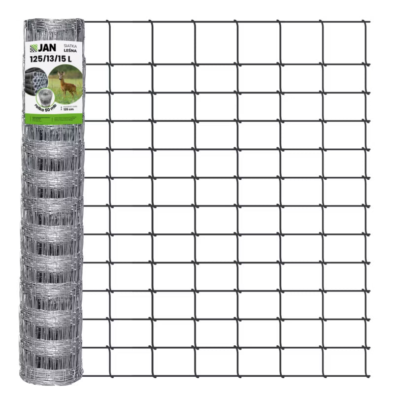 Skovhegn 125 cm 50 m Galvaniseret Stål