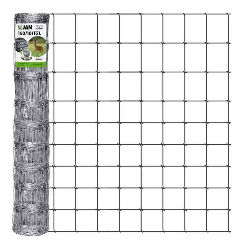 Skovhegn 150/10/15 L Galvaniseret Stål 150 cm x 50 m
