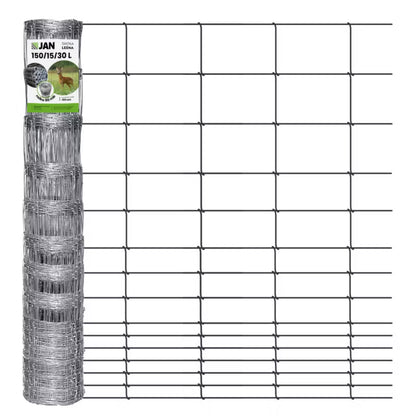 Skovhegn 150 cm x 50 m Galvaniseret Stål 150/15/30 L