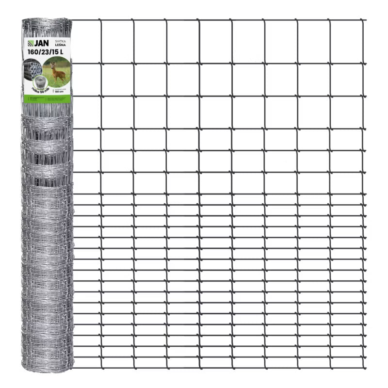 Skovhegn 160 cm 50 m Galvaniseret Stål Sølv 160/23/15 L