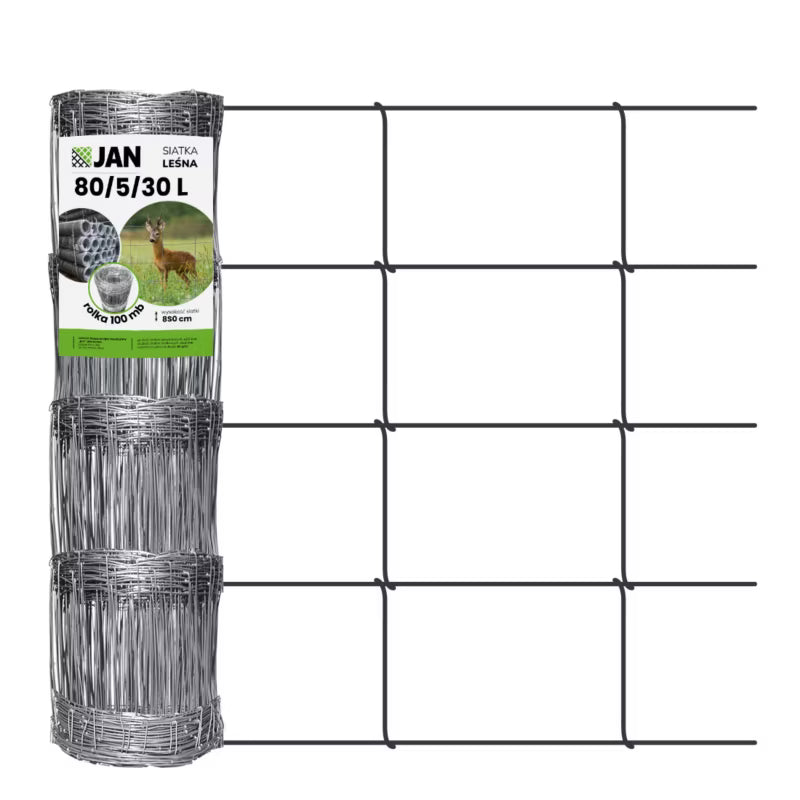Skovhegn Galvaniseret 160 cm x 50 m Sølv | 5903938000164