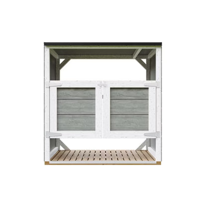 Skraldespandsskjuler 2x240L 153x75 cm Grå