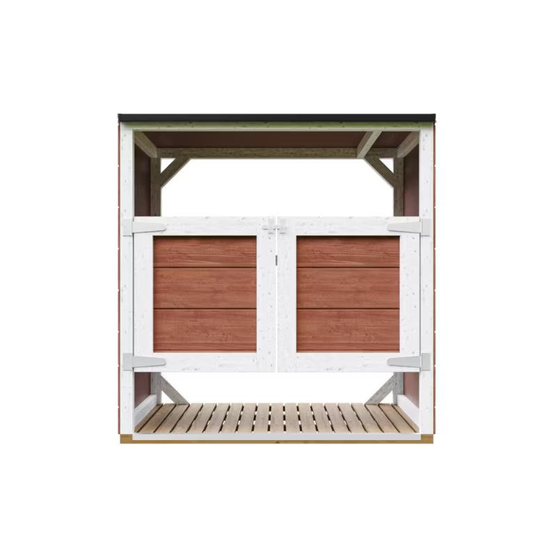 Skraldespandsskjuler 2x240L 153x75 cm Rød M980A-REDWOOD RED