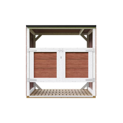 Skraldespandsskjuler 2x240L 153x75 cm Rød M980A-REDWOOD RED