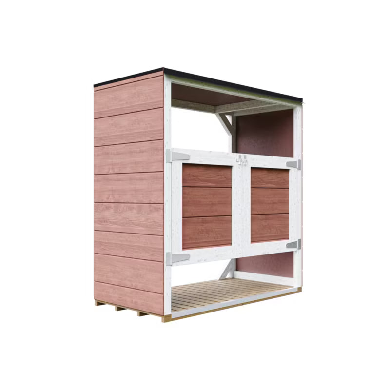 Skraldespandsskjuler 2x240L 153x75 cm Rød M980A-REDWOOD RED