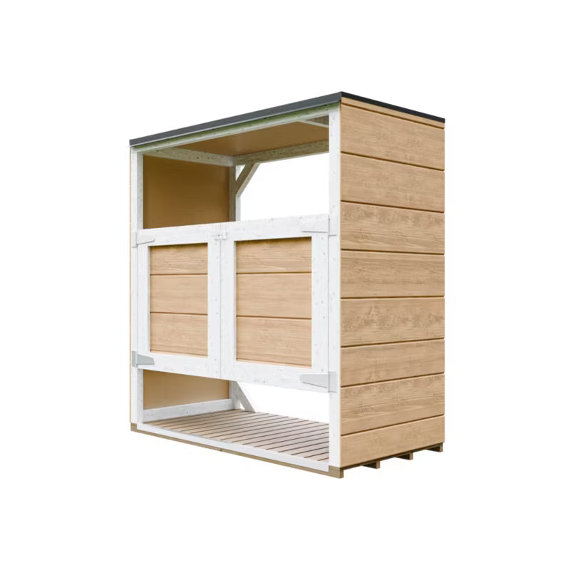 Skraldespandsskjuler 2x240L 153x75x159 cm Harvest Honey