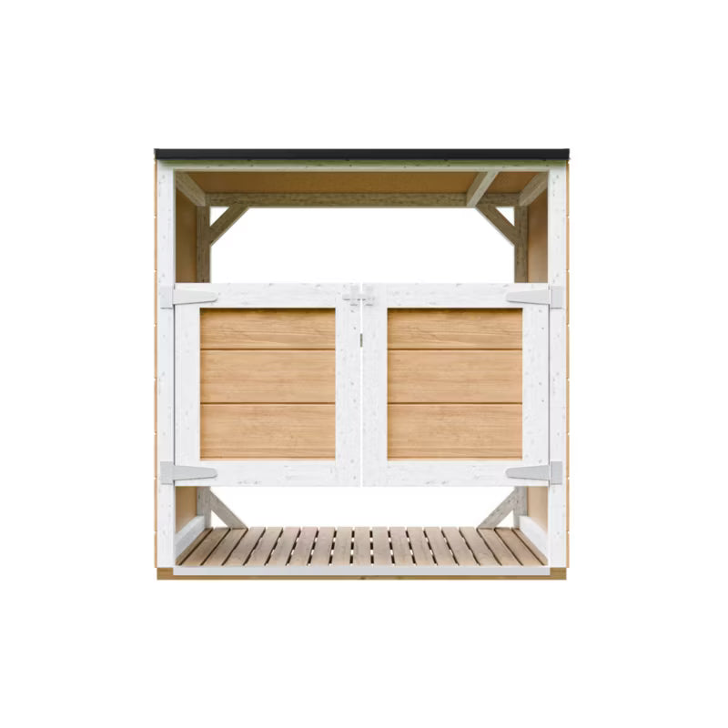 Skraldespandsskjuler 2x240L 153x75x159 cm Harvest Honey