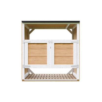 Skraldespandsskjuler 2x240L 153x75x159 cm Harvest Honey