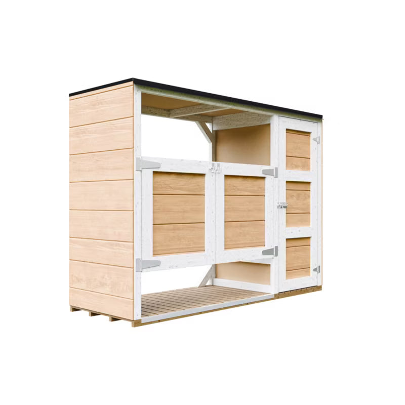 Skraldespandsskjuler 2x240L 217x75 cm Harvest Honey
