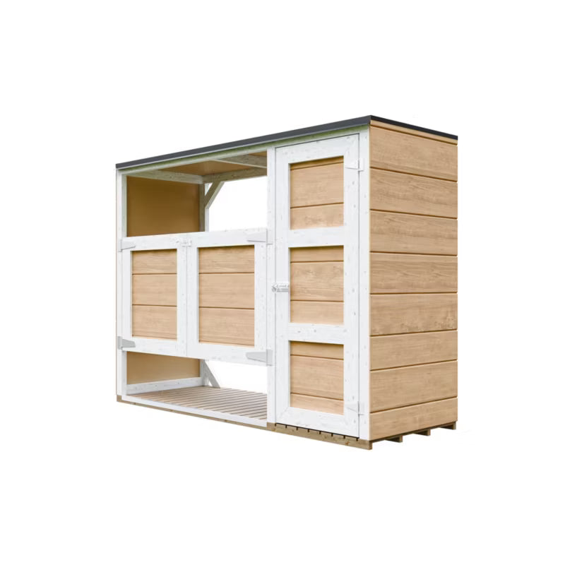 Skraldespandsskjuler 2x240L 217x75 cm Harvest Honey