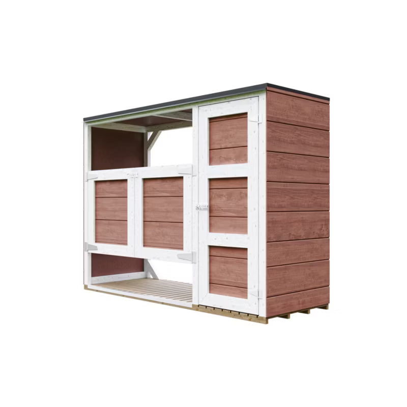 Skraldespandsskjuler 2x240L 217x75 cm Rød