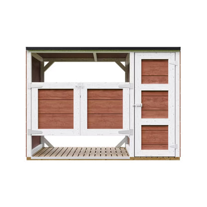 Skraldespandsskjuler 2x240L 217x75 cm Rød