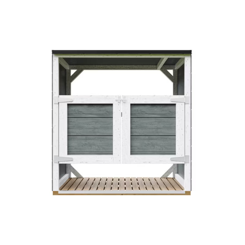Skraldespandsskjuler 2x240L M980A-CAVERN STEEL Grå
