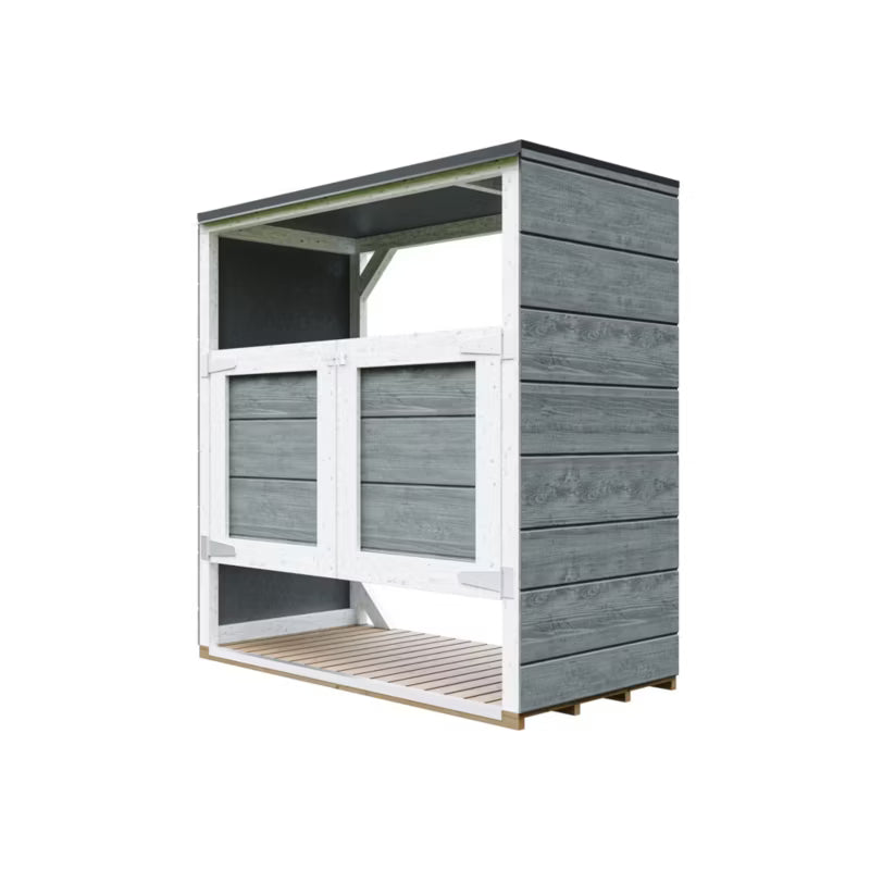 Skraldespandsskjuler 2x240L M980A-CAVERN STEEL Grå