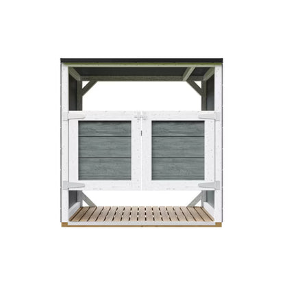 Skraldespandsskjuler 2x240L M980A-CAVERN STEEL Grå