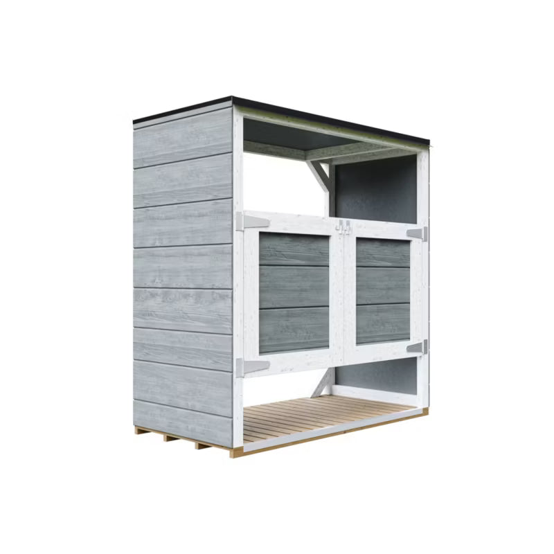 Skraldespandsskjuler 2x240L M980A-CAVERN STEEL Grå