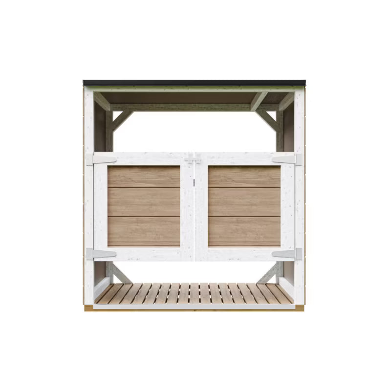 Skraldespandsskjuler 2x240L 153x75 cm Brun