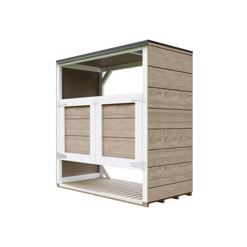 Skraldespandsskjuler 2x240L 153x75 cm Brun