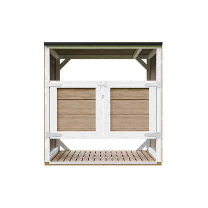 Skraldespandsskjuler 2x240L 153x75 cm Brun