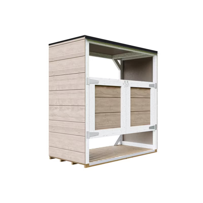 Skraldespandsskjuler 2x240L 153x75 cm Brun