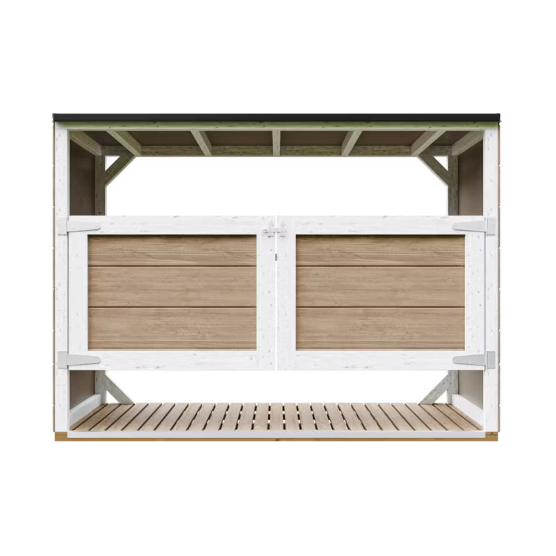 Skraldespandsskjuler 3x240L 217x75 cm Brun Træ