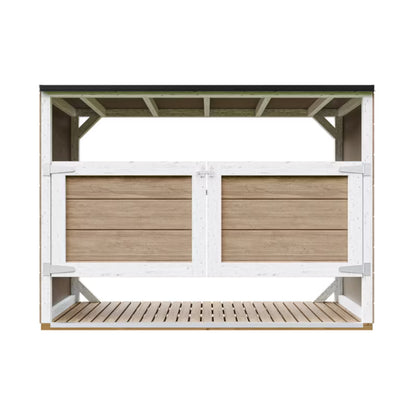 Skraldespandsskjuler 3x240L 217x75 cm Brun Træ