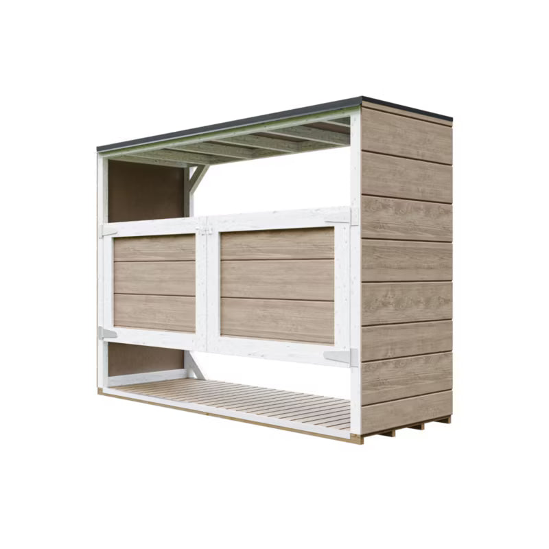 Skraldespandsskjuler 3x240L 217x75 cm Brun Træ