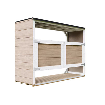 Skraldespandsskjuler 3x240L 217x75 cm Brun Træ