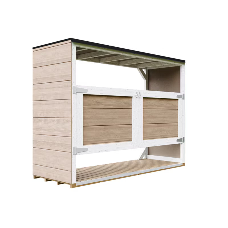 Skraldespandsskjuler 3x240L 217x75 cm Brun Træ