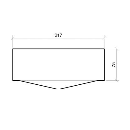 Skraldespandsskjuler 3x240L 217x75 cm Grå