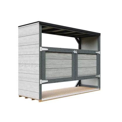 Skraldespandsskjuler 3x240L 217x75 cm Grå
