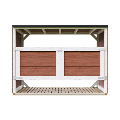 Skraldespandsskjuler 3x240L Redwood Rød 75x217 cm