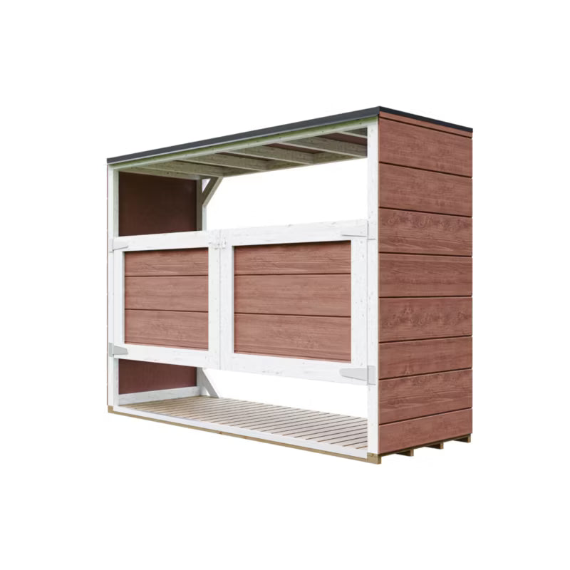 Skraldespandsskjuler 3x240L Redwood Rød 75x217 cm