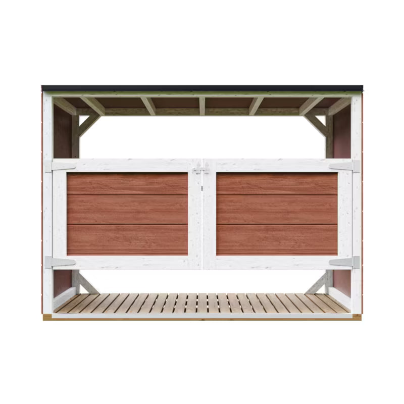 Skraldespandsskjuler 3x240L Redwood Rød 75x217 cm