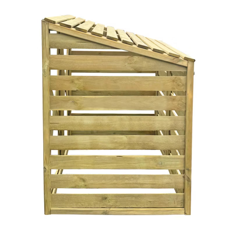Skraldespandsskjuler Dobbelt 156x92x122 cm Træ Natur