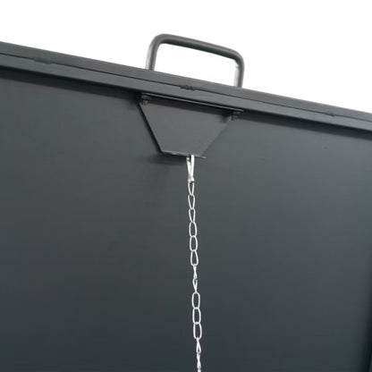 Skraldespandsskjuler Enkelt 68x116 cm Grå Stål