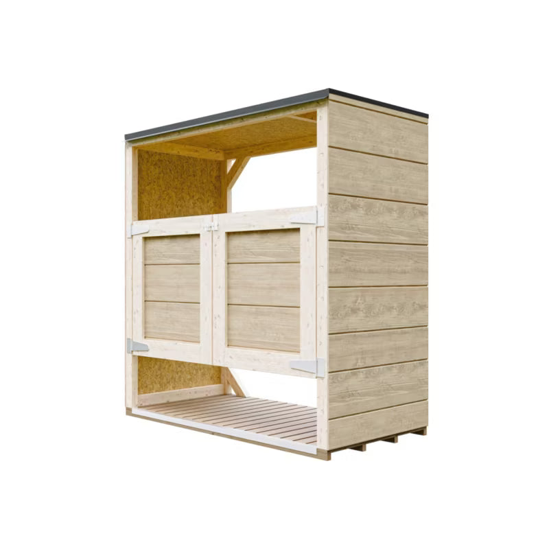 Skraldespandsskjuler M980A 2x240L 75x153 cm Natur