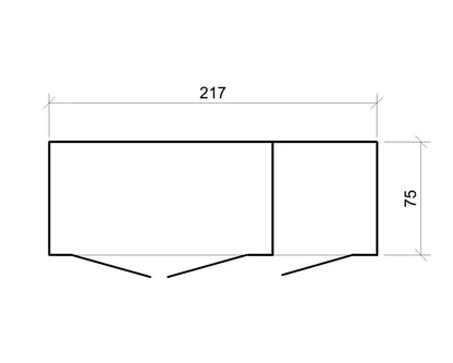 Skraldespandsskjuler M981A 75x217 cm 2x240L